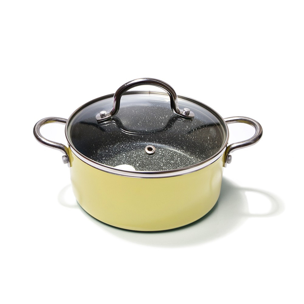 

Кастрюля 1,3 л Желтый Fissman Mini Chef 16х7 см алюминиевая с антипригарным покрытием 4239 F