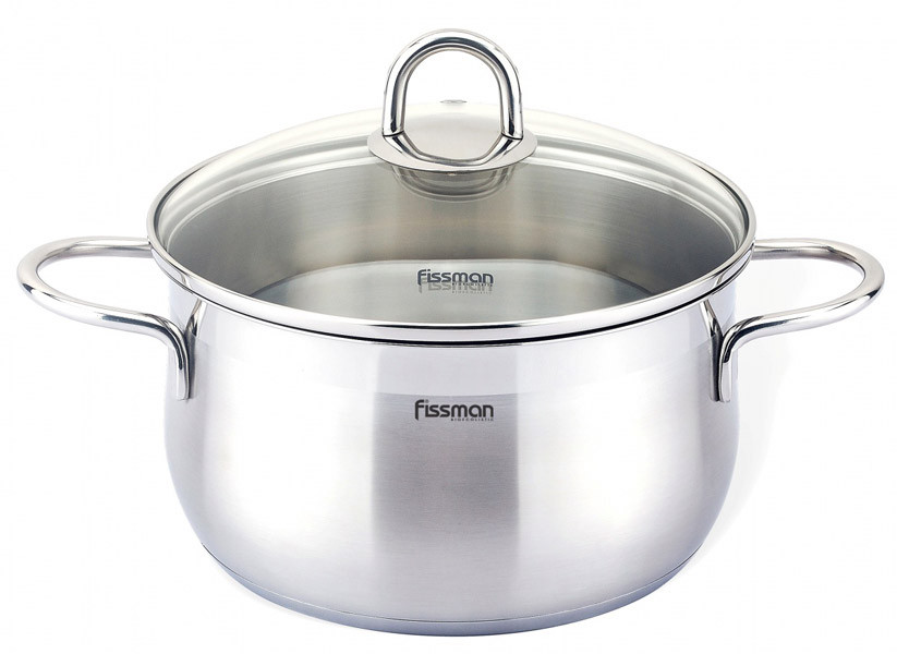 

Кастрюля с стекл. крышкой Fissman Monica 24х13,5 см 6,1 л 5404 F