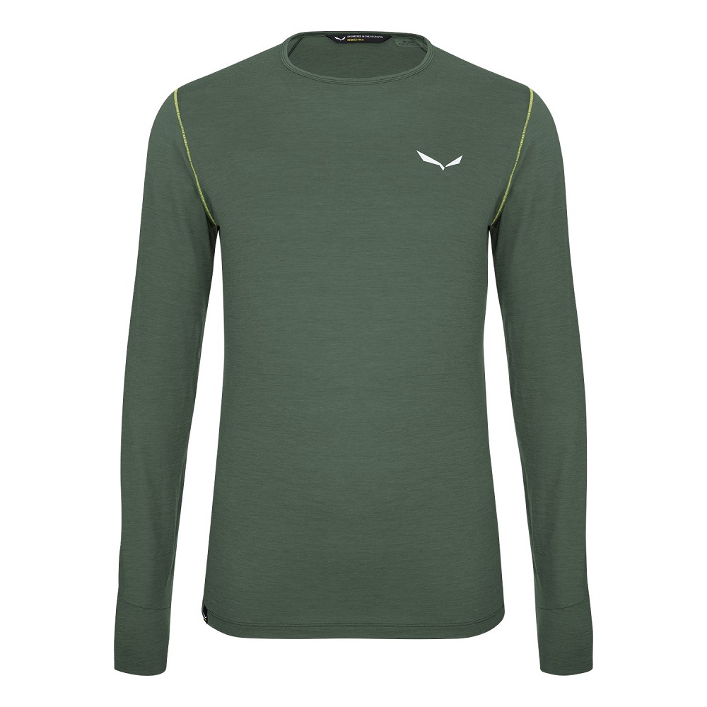 

Футболка Salewa Pedroc Alpine Wool Tee L/S Mns чоловіча S зелена