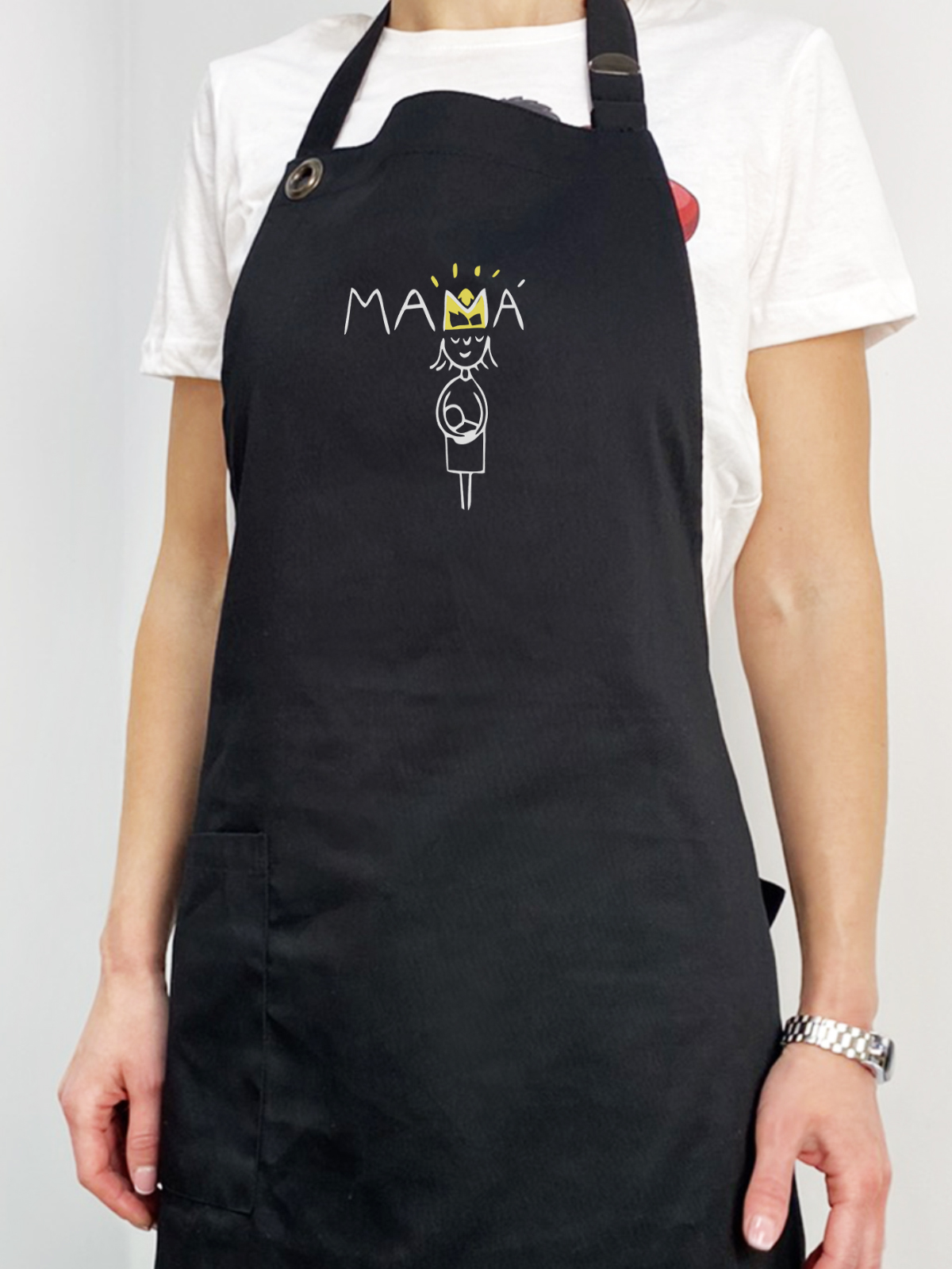 

Фартук FunkyShop "Мама" Черный