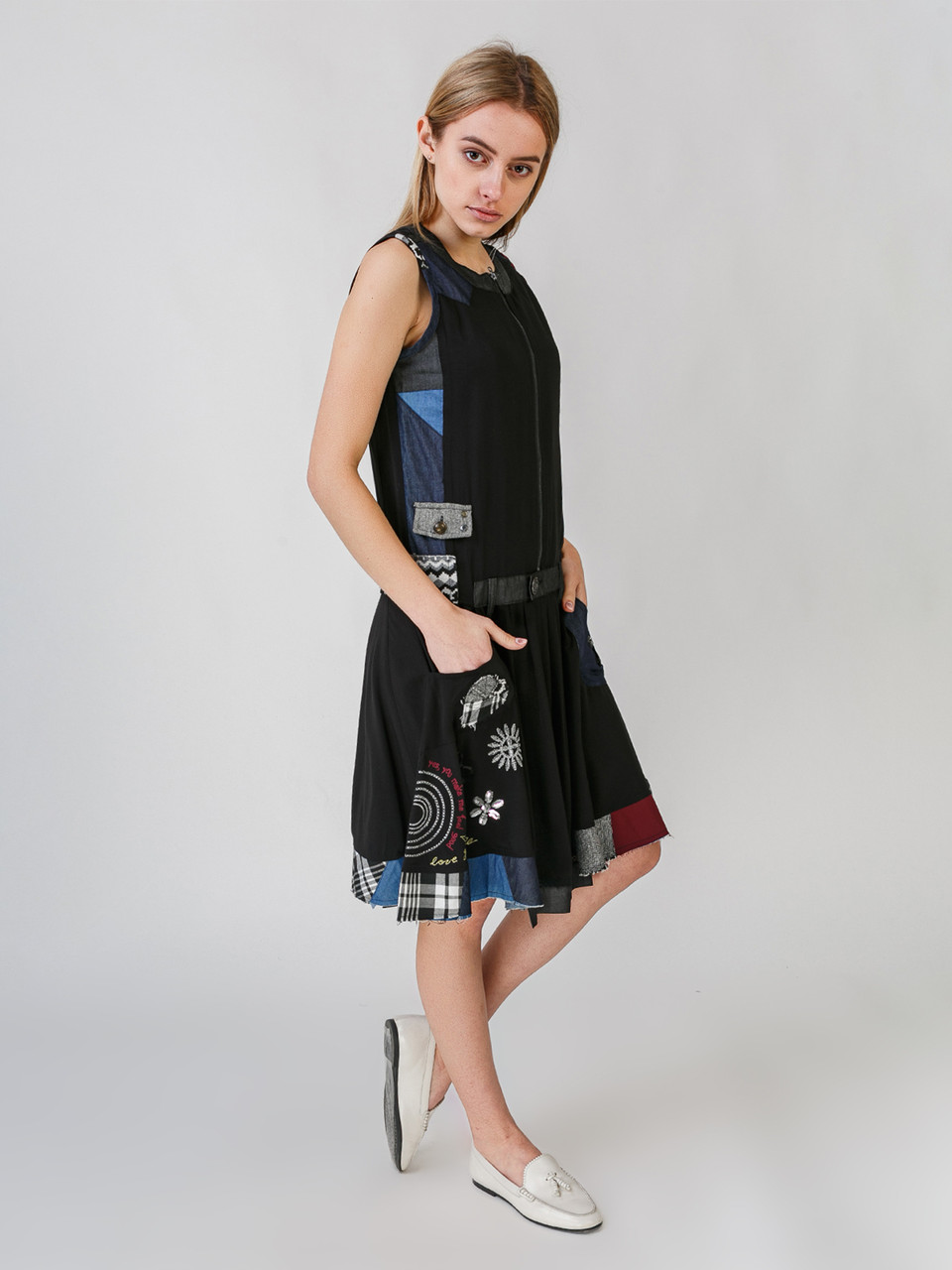 

Платье Desigual бохо черное, Платье Desigual бохо черное 38