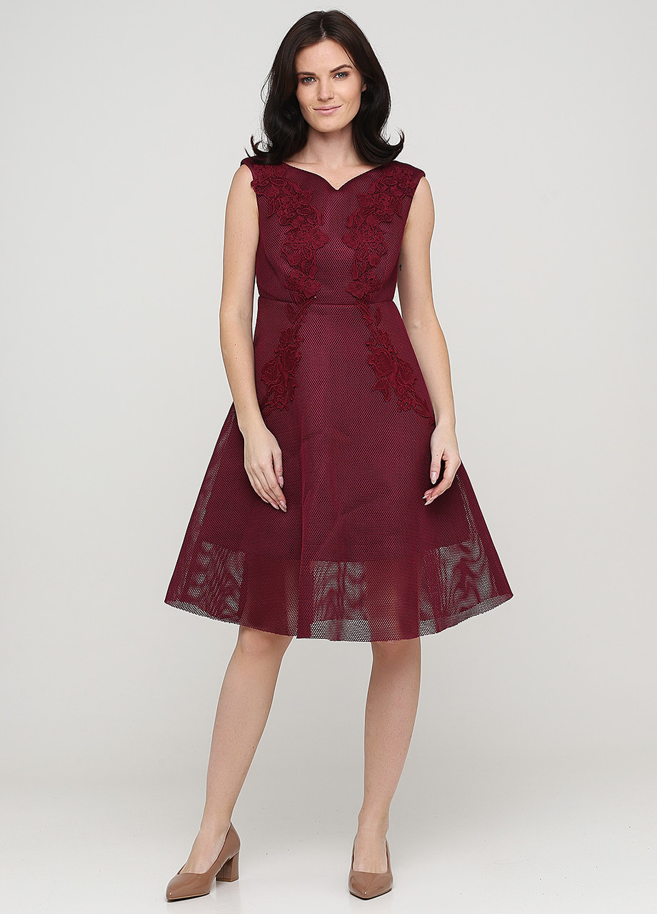 

Платье Vero Moda бордовое, Платье Vero Moda бордовое 38