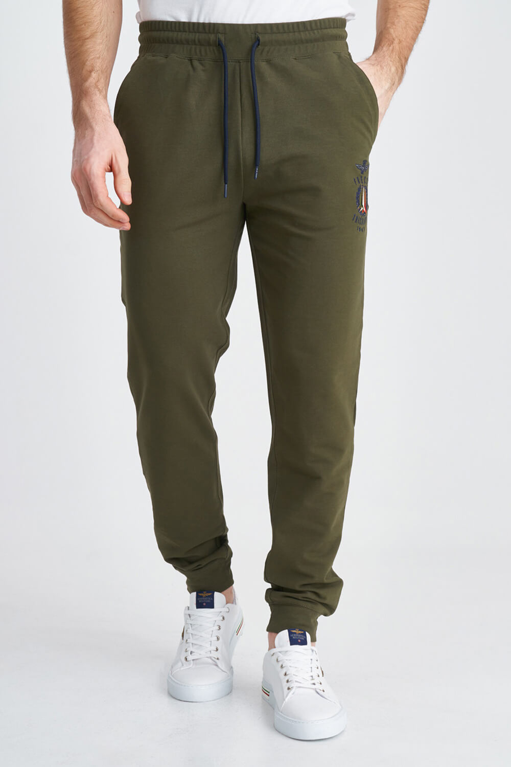 

Хлопковые спортивные штаны с эластичным поясом Aeronautica Militare 3821 XXL