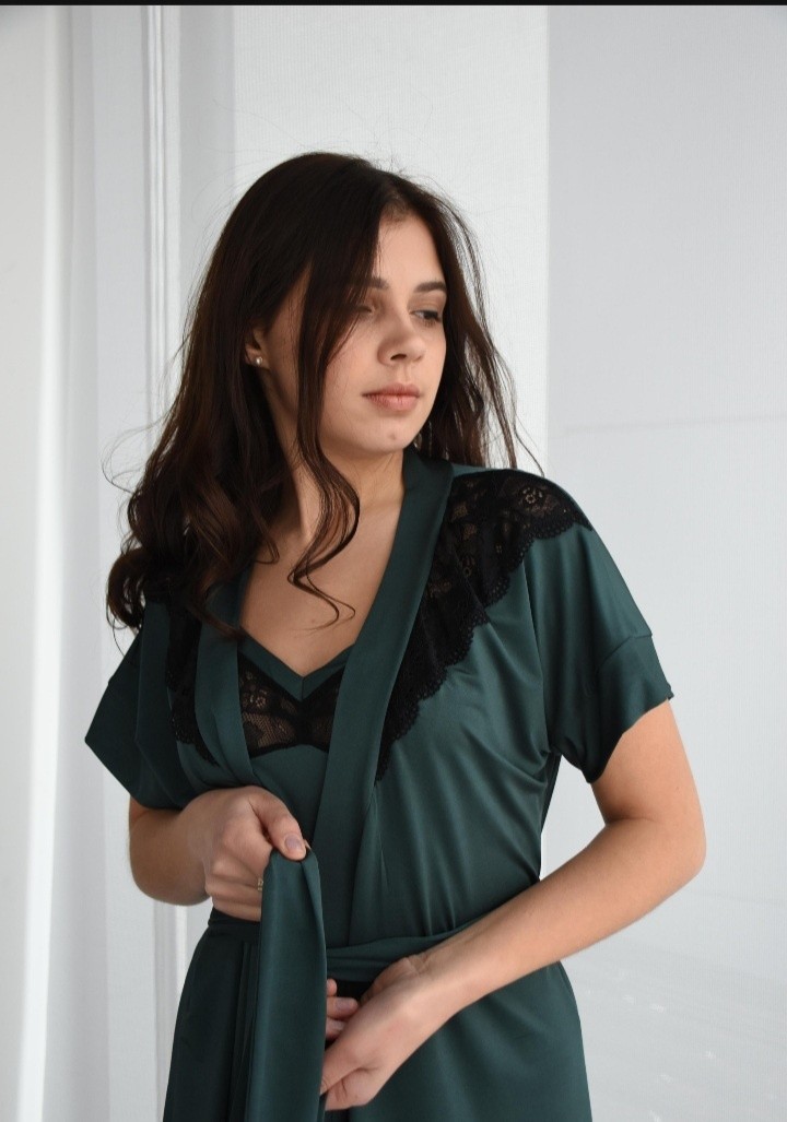 

Комплект жіночий GLAMOUR 013 зелений XL