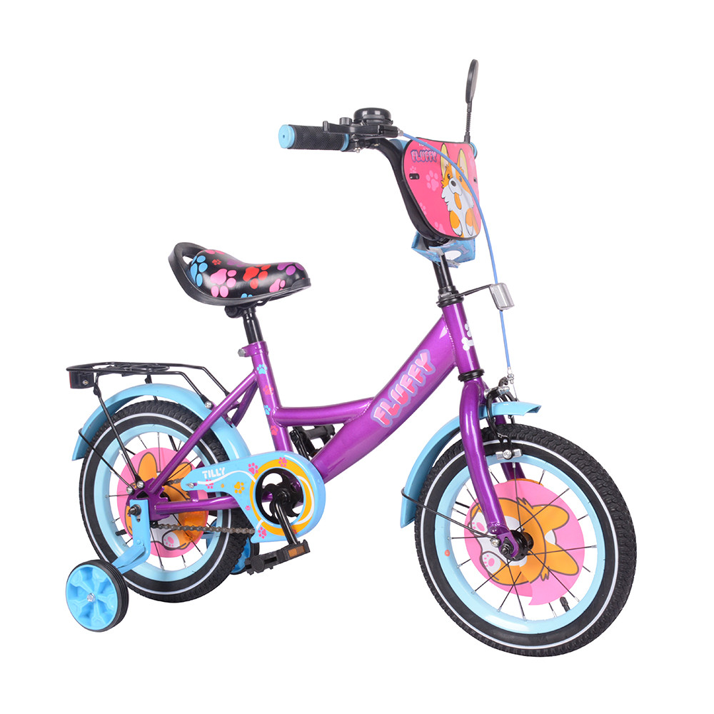 

Велосипед TILLY Fluffy 14" T-214213/1 purple+blue /1/