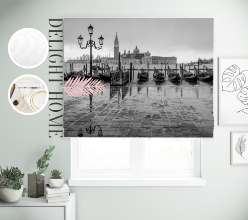 

Римская штора с фотопечатью 00-583 система Light I&H Блекаут Нова 60*170 см