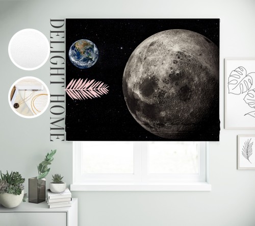 

Римская штора с фотопечатью 05-181 система Light I&H Блекаут Нова 180*170 см
