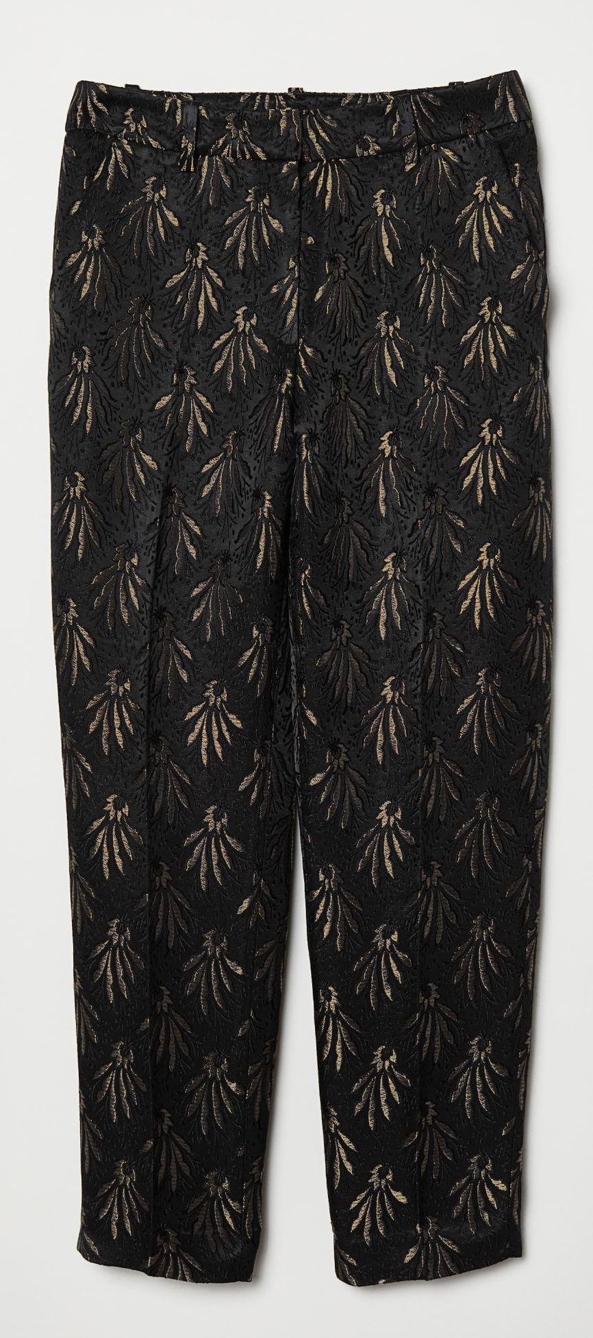 

Брюки H&M 7033718-ADMZ 38 Черные в узоры