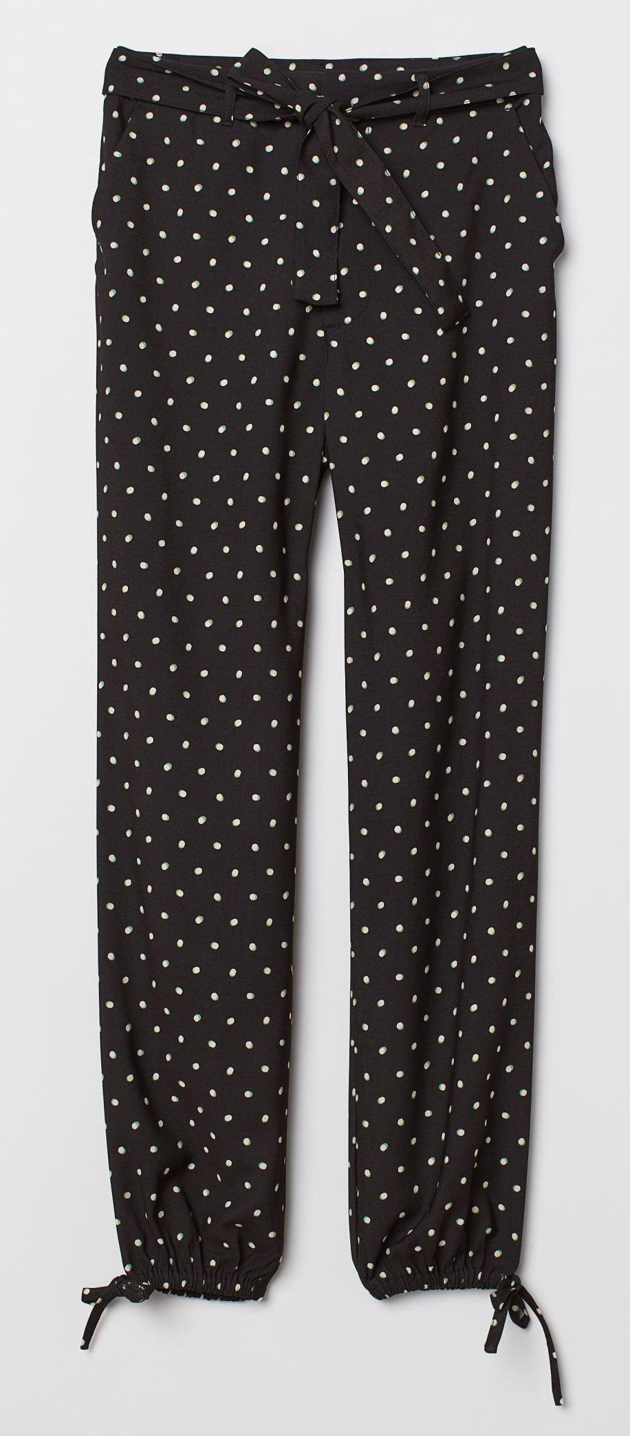 

Брюки H&M 7192209-ABPP 36 Черные в горошек