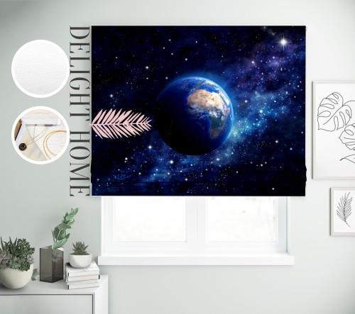 

Римская штора с фотопечатью 07-023 система Light I&H Блекаут Нова 80*170 см