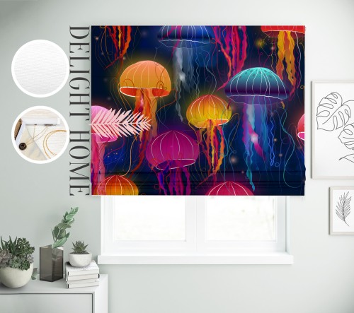 

Римская штора с фотопечатью 08-046 система Light I&H Блекаут Нова 50*170 см