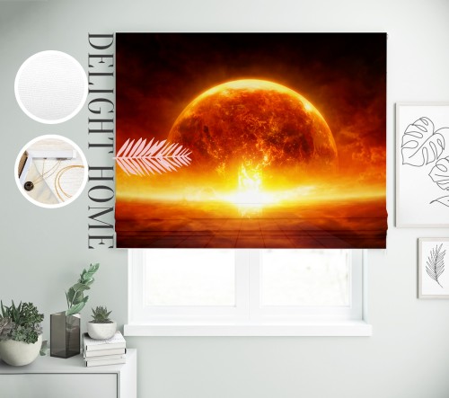 

Римская штора с фотопечатью 08-088 система Light I&H Блекаут Нова 60*170 см