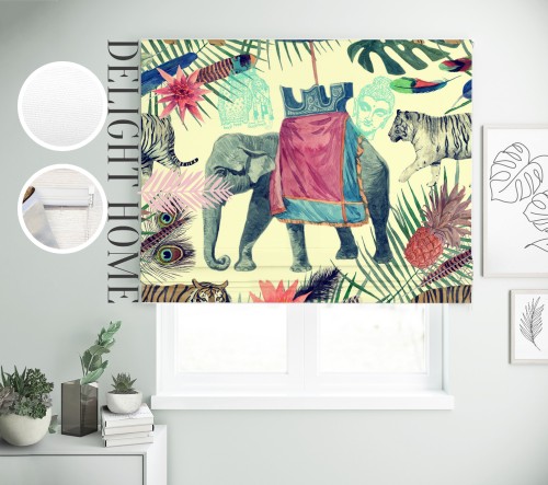 

Римская штора с фотопечатью 15-027 система Prestige I&H Джуси велюр 270*170 см