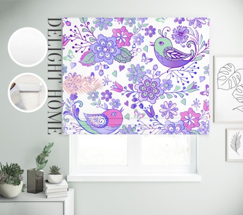 

Римская штора с фотопечатью 15-152 система Prestige I&H Джуси велюр 160*170 см