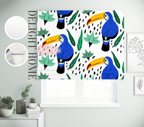 

Римская штора с фотопечатью 15-067 система Prestige I&H Джуси велюр 40*170 см