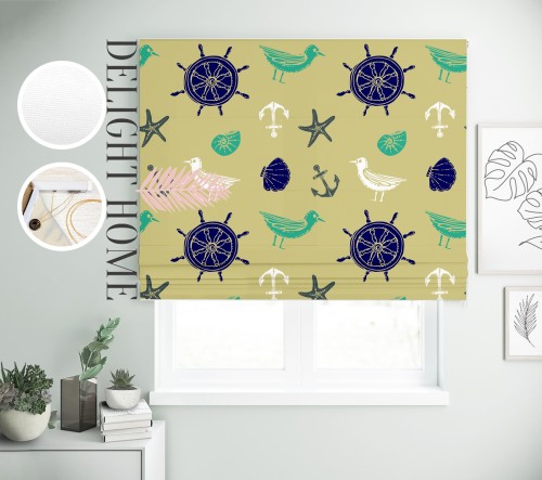 

Римская штора с фотопечатью 15-085 система Light I&H Блекаут Нова 130*170 см