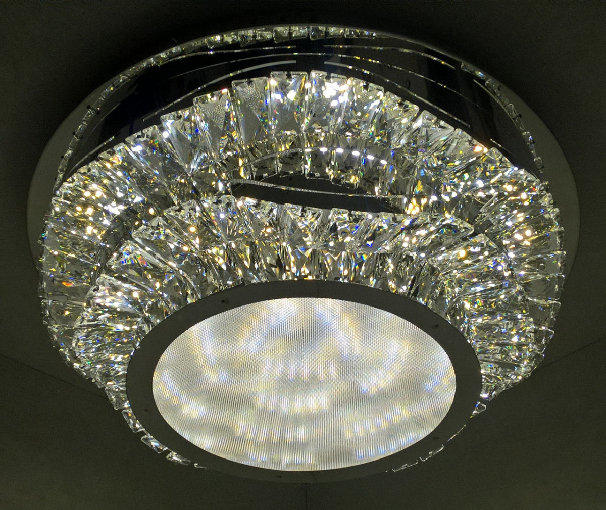 

Люстра потолочная хрустальная Led с пультом C1784/500 Хром 18х50х50 см. Sunnysky (YR-C1784/500)
