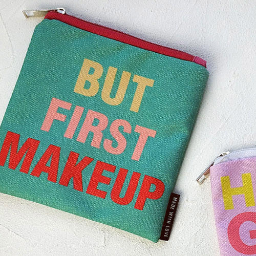 

Косметичка квадратная Basic Presentville But first makeup 16x16 см