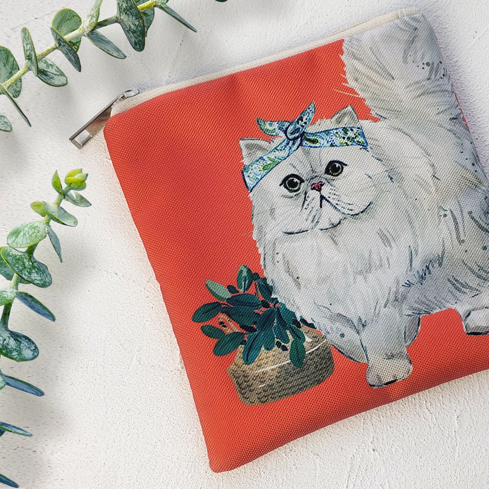 

Косметичка квадратная Basic Presentville Кошка в бандане 16x16 см