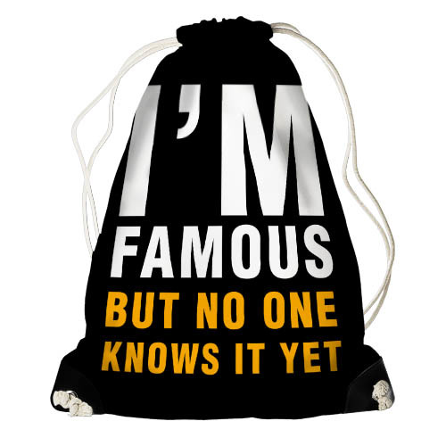 

Рюкзак-мешок Presentville I`m famous but no one knows it yet 33x45 см