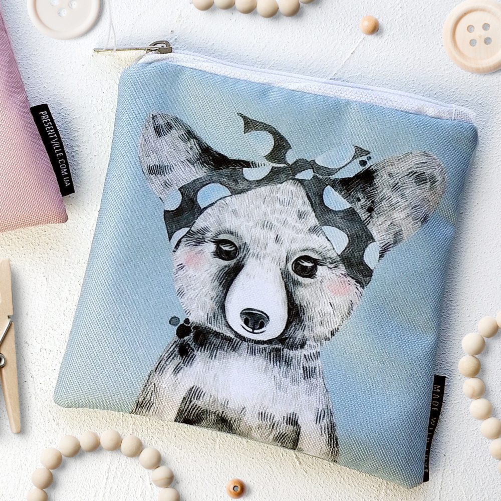 

Косметичка квадратная Basic Presentville Лисичка в бандане 16x16 см