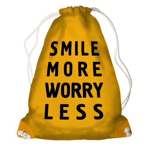 

Рюкзак-мешок Presentville Smile more worry less 33x45 см