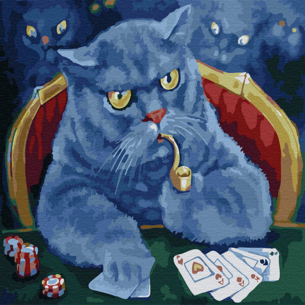 

Картина по номерам "Кот игрок" 40*50см