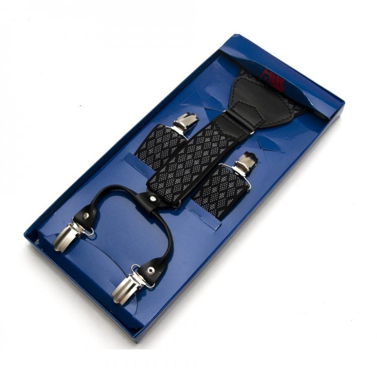

Подтяжки Gofin suspenders 185х3,5 см Черный, Белый 000149944