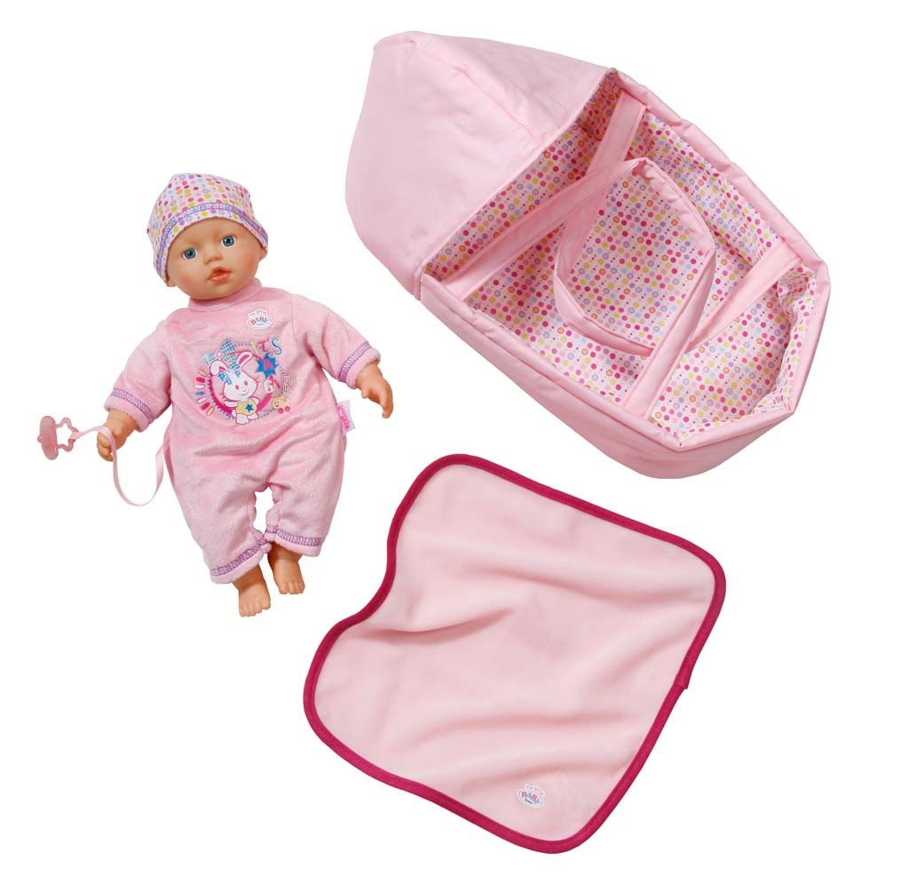 

Пупс «Baby Creation» с переноской, одеялом и соской Zapf Creation 820322 Розовый