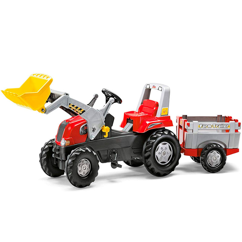 

Детский трактор педальный с прицепом и ковшом Junior Rolly Toys 29264-BR-1568