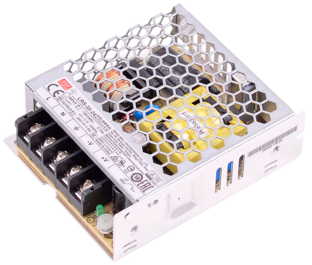 

Блок питания MeanWell 35Вт 24V (LRS-35-24) негерметичный