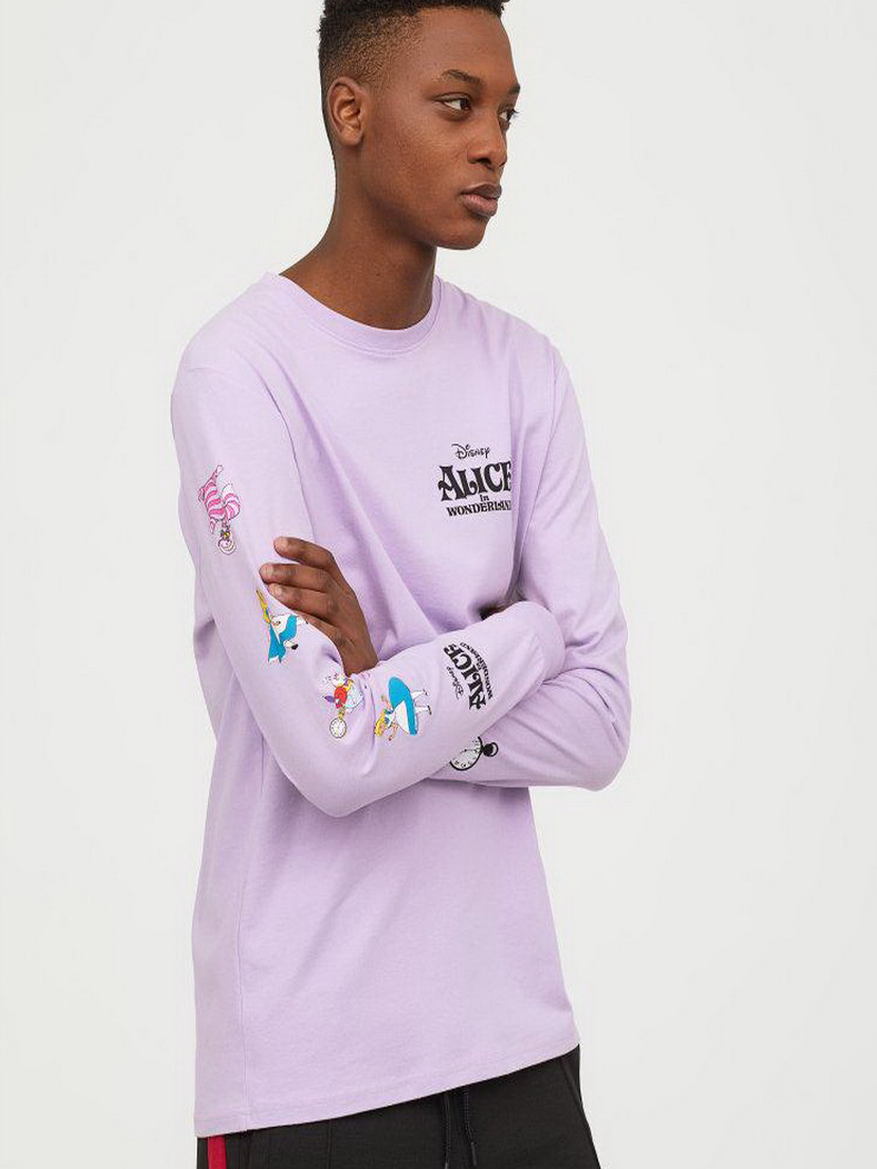 

Лонгслив H&M 0615057-7  Сиреневый, Лонгслив H&M 0615057-7 L Сиреневый