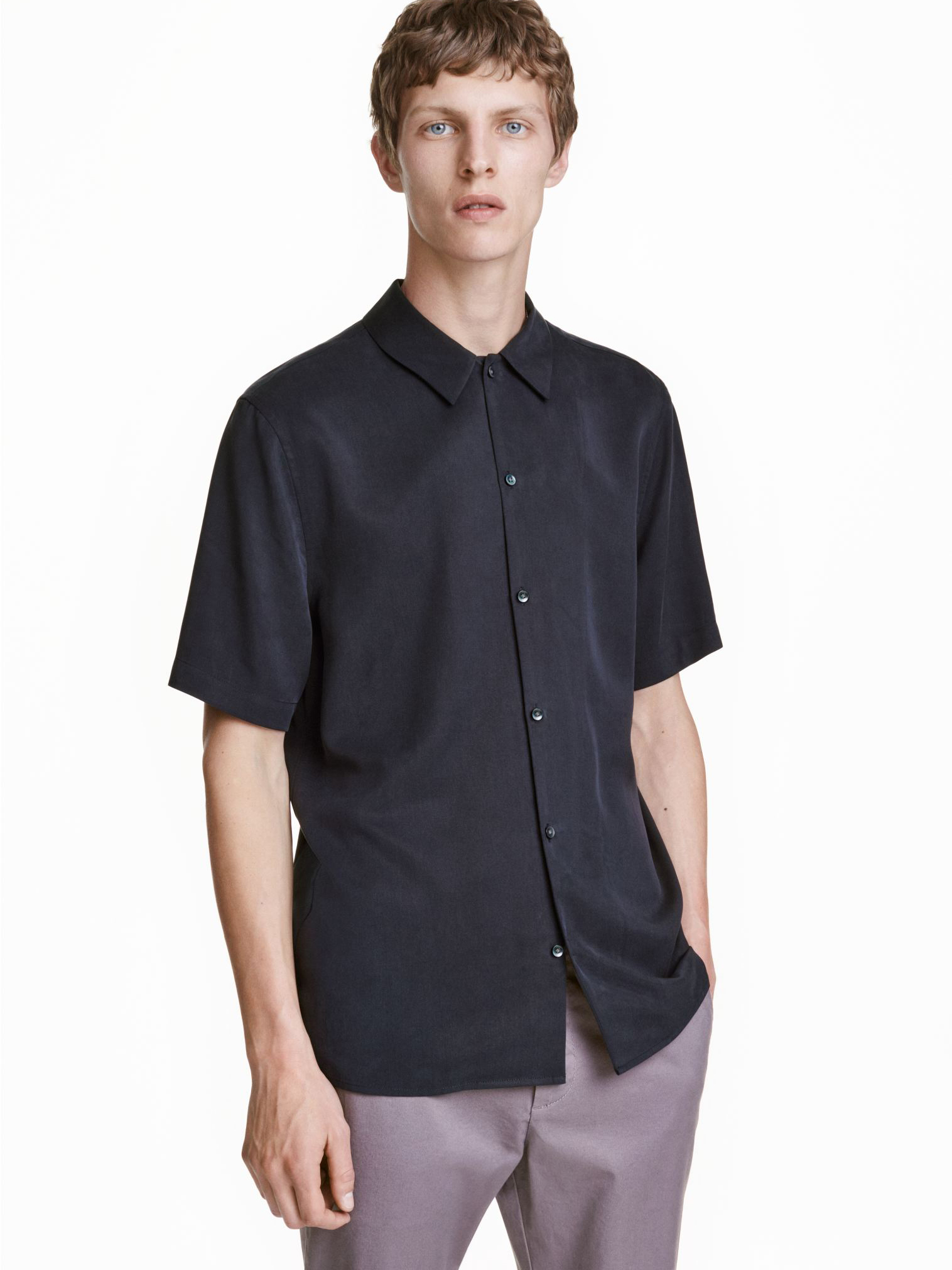 

Рубашка H&M 0417675-4  Темно-синий, Рубашка H&M 0417675-4 S Темно-синий