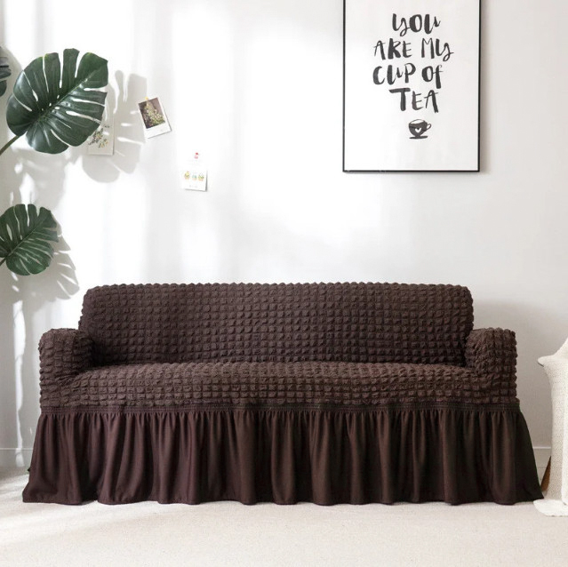 

Чехол на диван с юбкой Home Collection Evibu Турция Коричневый (NT-10314)