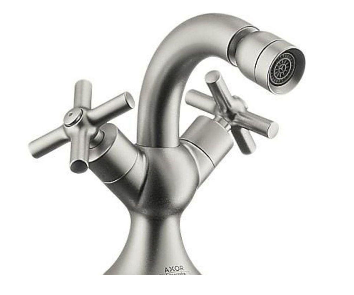 

Axor Terrano - смеситель на биде (крестики) сатинокс HANSGROHE 37230810 HANSGROHE 37230810