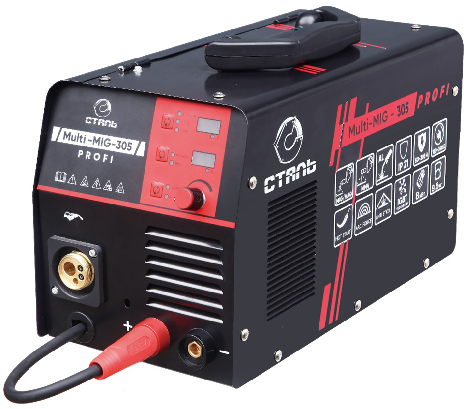 

Зварювальний напівавтомат СТАЛЬ Multi-Mig-305 Profi (Інверторний)