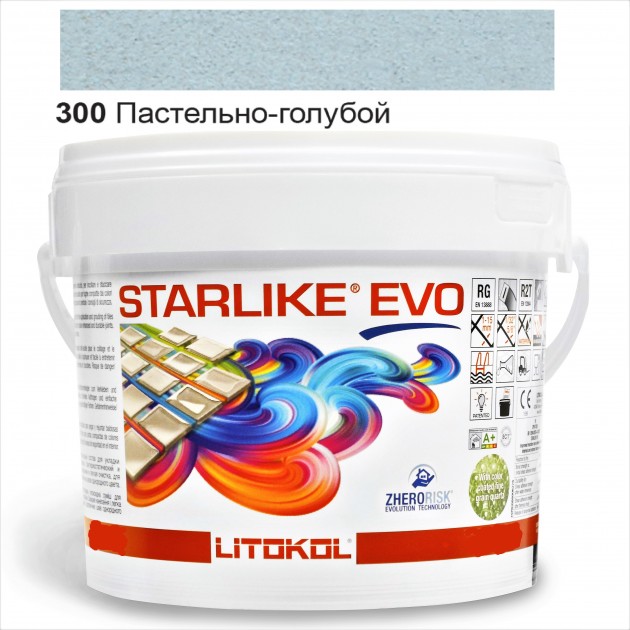 

Затирка эпоксидная Litokol Starlike® EVO 300 ПАСТЕЛЬНО-ГОЛУБОЙ 5,0 кг