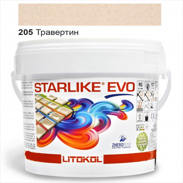 

Затирка эпоксидная Litokol Starlike® EVO 205 ТРАВЕРТИН 5,0 кг