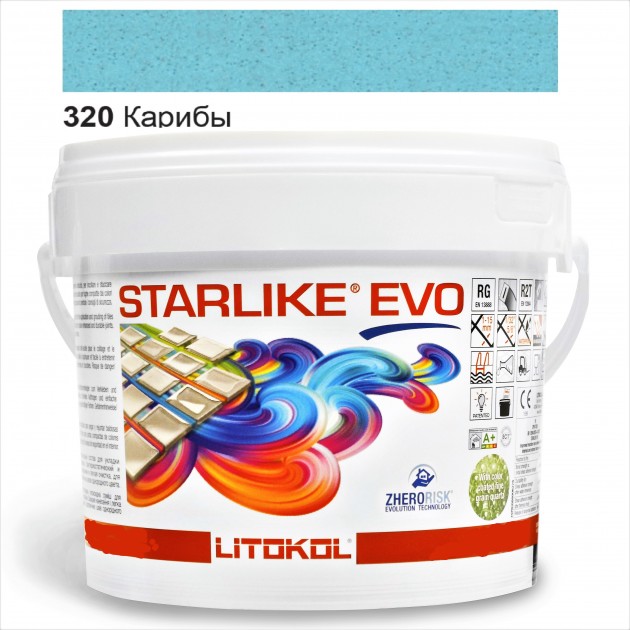 

Затирка эпоксидная Litokol Starlike® EVO 320 КАРИБЫ 5,0 кг