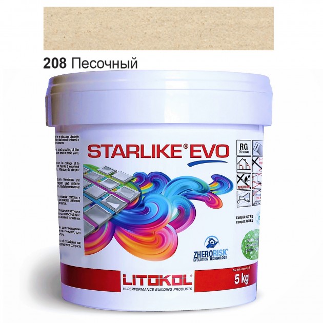 

Затирка эпоксидная Litokol Starlike® EVO 208 ПЕСОЧНЫЙ 5,0 кг