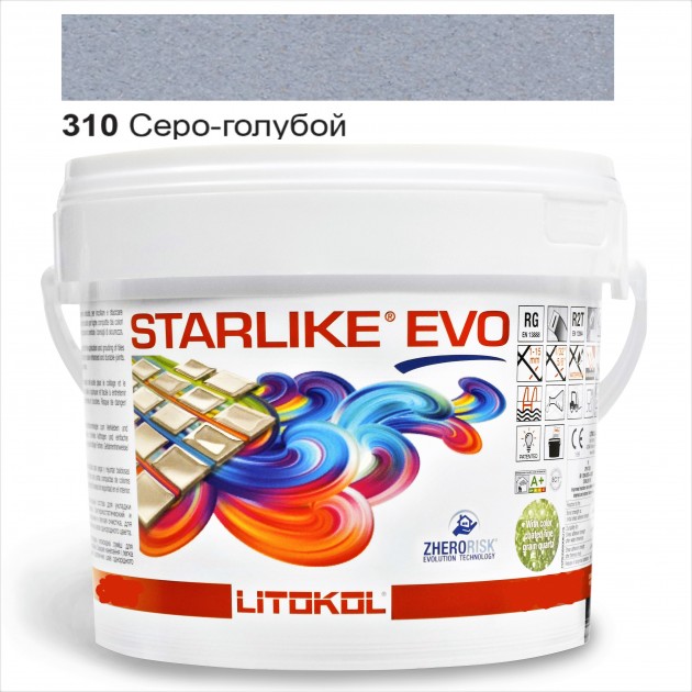 

Затирка эпоксидная Litokol Starlike® EVO 310 СЕРО-ГОЛУБОЙ 5,0 кг