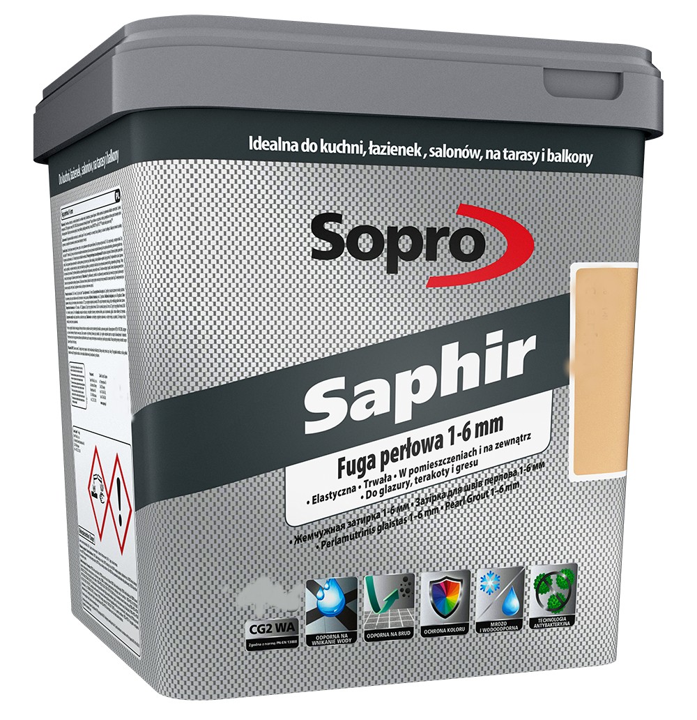 

Водоотталкивающая затирка 1- 6 мм Sopro Saphir №9513 Манхеттен (77) 2 кг