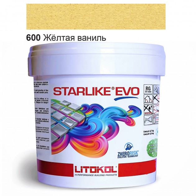 

Затирка эпоксидная Litokol Starlike® EVO 600 ЖЕЛТАЯ ВАНИЛЬ 2,5 кг