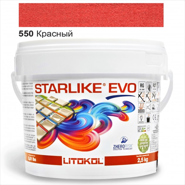 

Затирка эпоксидная Litokol Starlike® EVO 550 КРАСНЫЙ 2,5 кг