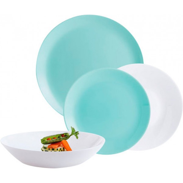 

Сервиз столовый Luminarc Diwali Light Turquoise White 18 предметов P5912 181248