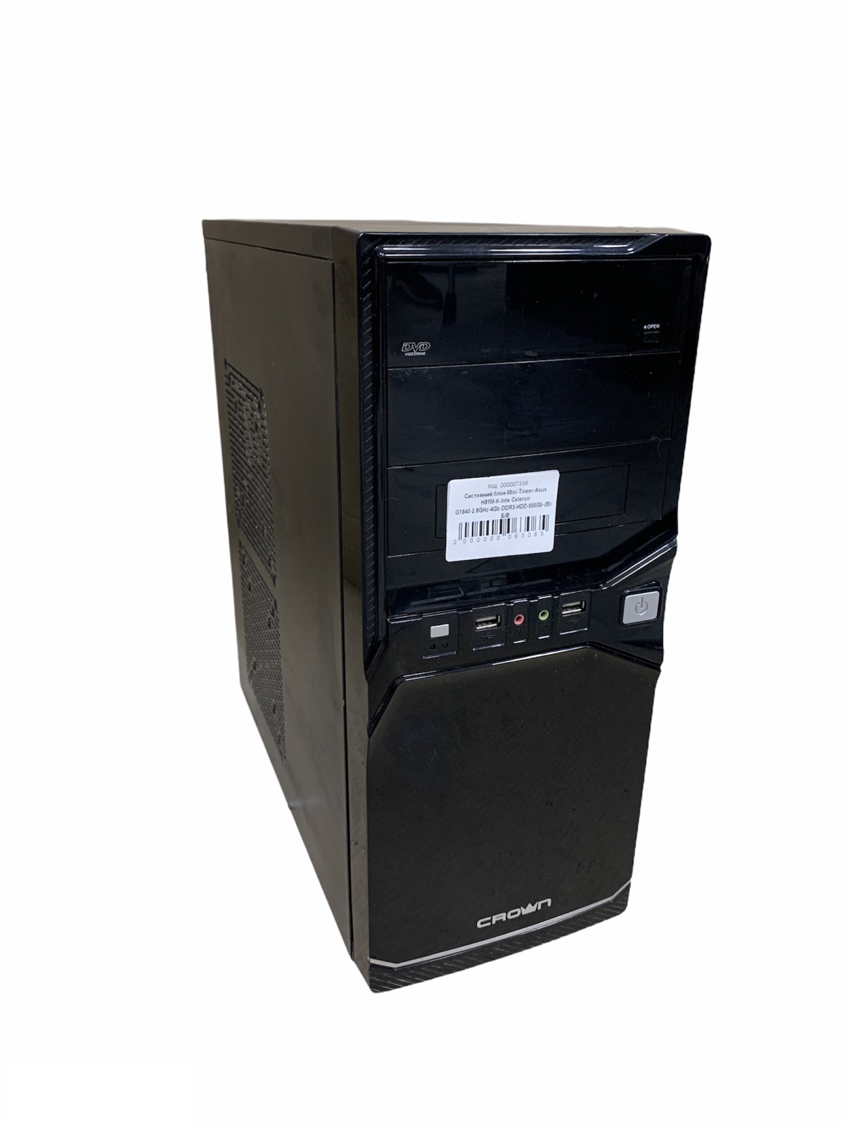 

Системный блок-Mini-Tower-Asus H81M-K-Inte Celeron G1840-2.7GHz-4Gb-DDR3-HDD-500Gb-(B)- Б/У
