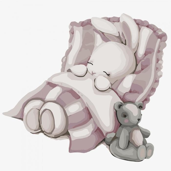 

Картина рисование по номерам Идейка Спокойной ночи зайка 30х30см KHO2339 набор для росписи краски, кисти, холст