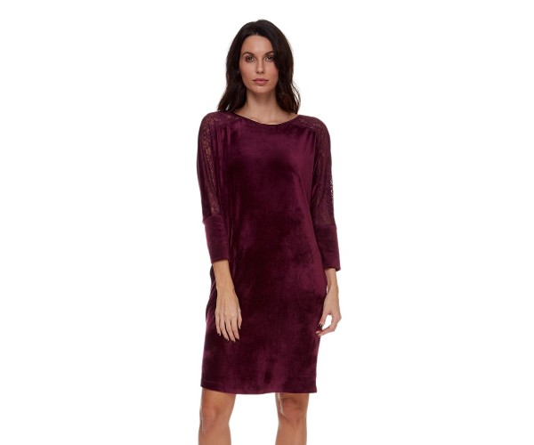 

6072 amaranth Платье велюр Anabel Arto 48