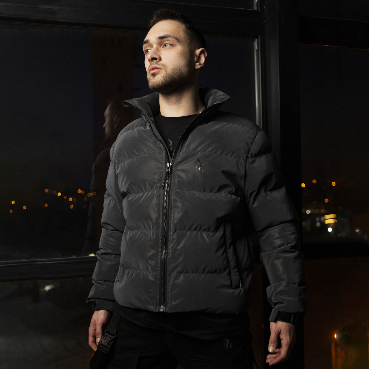 

Куртка демисезонная мужская Over Drive Holla черный рефлектив XL