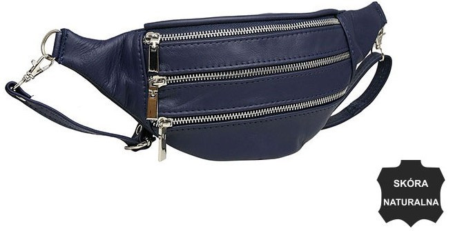 

Женская кожаная поясная сумка, бананка Always Wild KS04D синяя
